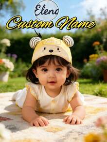Colorful Embroidered Bear-Shaped Baby Hat For Babies Aged 3-18 Months. A Stylish And High-Quality Gift For A Baby's First Birthday Or Christmas. Vibrant Colors, Modern And Personalized Customization. A Unique Gift - Multicolor - View 3