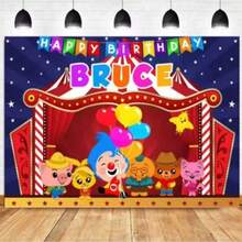 Various Plim Backgrounds Birthday Party Photography Cartoon Photo Background Rainbow Vinyl Desktop Banner Decoration Supplies - Vibrant Cartoon Clown & Animal Friends Birthday Backdrops Festive Circus & Balloon Themed Party Decor Winter Cozy Indoor Home Hanging For Living Room & Party Venues Valentine's Joyful Home Accents Charming Celebration & Playful Theme Backdrops Stylish Cheerful Interior Decor For Winter Party & Gathering Eye-Catching Birthday Backdrops Perfect For Valentine's Day Preparation & Birthday Party - Design 3 - View 8
