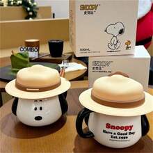 SNOOPY 史努比创意草帽马克杯，官方陶瓷带柄杯，早餐杯，咖啡杯，礼品 - 彩色 - 查看 2