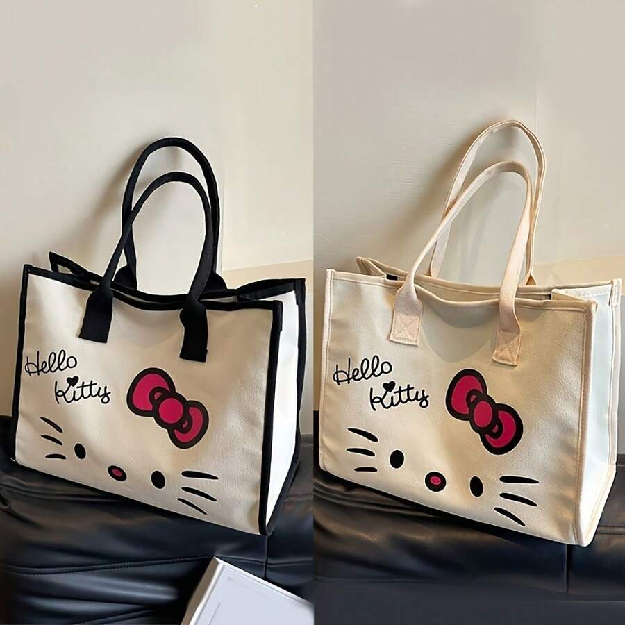 Sanrio 1件裝高級手提包 時尚可愛單肩包，適合上學、上班與旅行，可用作旅行收納袋、化妝包、旅行收納包，大容量化妝品收納盒