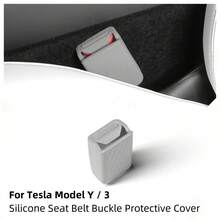 适用于2020-2025款Juniper Model 3的全覆盖硅胶汽车座椅保护套（带安全带扣），前排座椅安全带扣底座套 - 適用於 3/Y 型 - 查看 12