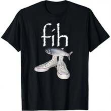 Fih Shoes Fish Funny Misspelled Fish Meme Fih Calling Humor T-Shirt - màu đen - Xem 2