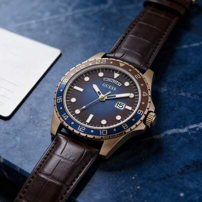  GUESS 不锈钢优雅日常佩戴腕表 GW0221G2，适合通勤和工作场合