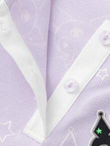 Balabala Áo thun hoạt hình cho bé gái, dễ thương, mềm mại, thoáng khí, tay ngắn, thích hợp mặc mùa hè 2026. - Tông màu tím - Xem 3