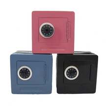 Mini Combination Lock Safe Box, Metal Money Storage Box With Dial Lock, Small Home Security Cash & Coin Organizer - A - View 2