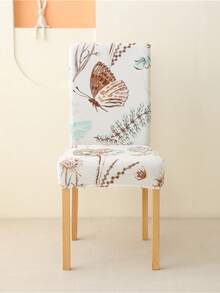 1/4 chiếc bọc ghế co giãn in họa tiết, bọc ghế sợi polyester, bọc ghế khách sạn và gia đình. - trắng - Xem 3