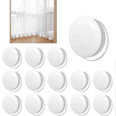 4-6 pièces Poids magnétiques pour rideaux revêtus de silicone résistants à la rouille - Convient pour les rideaux d'extérieur, les nappes et les drapeaux
