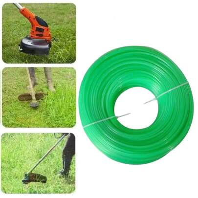 30M Lawn Mower Grass Rope, Universal High-Quality Fully Automatic Grass Rope Machine Nylon Wear-Resistant Wire, Serrated Brush Cutter Accessories, Universal Nylon Grass Rope, 2.4mm Round, Garden Tool, Garden Control Tool