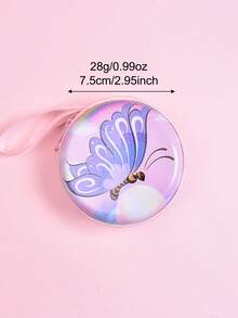 Ví đựng tiền xu hình bướm hoạt hình bằng kim loại có khóa kéo bán chạy xuyên biên giới, hộp đựng tai nghe dành cho nữ, quà tặng Giáng sinh và sinh nhật. - Màu tím hoa cà - Xem 2