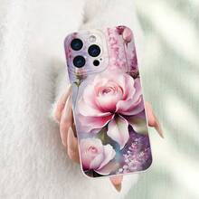 Funda para Teléfono - Una funda para teléfono con diseño floral de rosas rosadas, compatible con iPhone 17, 16, 15, 14, 13, 12, 11, XS, XR, X, 7, 8 Plus, Pro Max y Mini.Un Regalo Ideal para tu Novia, Novio, Amigos y Familiares en las Fiestas - color - Ver 5