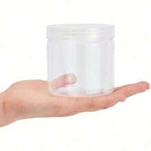 10pcs Transparent Plastic Jars With Lids, Suitable For Storing Slime, DIY Crafts And Jewelry. Featuring A Clear Round Design For Easy Viewing Of Contents, The Sealed Lids Prevent Leakage. The Lightweight And Reusable Material Makes It Ideal For Home Storage, Travel, And Small Accessory Organization. - White - View 6