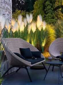 1pc Solar Powered Reed Grass Garden Light, Waterproof Warm White LED Outdoor Path Light, Suitable For Lawn, Patio, Yard Decor - Solar Lights - View 7