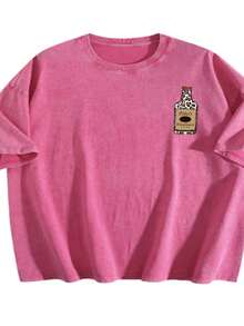 Vintage Vintage Style, Tito's Vodka Enthusiast, Leopard Print Elements, SHOW ME YOU TITOS Humorous Text Memes, Washed Double-Sided Printed Vintage T-Shirt..…. Retro Loose T-Shirt, Men's Casual Style T-Shirt, Machine Washable And Washable Old T-Shirt; Cool Design Pattern T-Shirt, Durable And Comfortable Fabric, Street Fashion Sense, A Must-Have For Street Style Enthusiasts, Top-Level Sportswear, Suitable For Daily Commuting, Dating, Leisure Matching, Suitable For Holiday Gift Giving, The First Choice For Gift Giving. HHMR - 玫紅色 - 查看 2