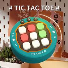 3-In-1 Tic Tac Toe Game, 1pc ABS Handheld Tic Tac Toe Set, 3 Game Modes, Strategy Logic Toy, Teenage Birthday Gift, Portable Mini Intelligence Game - Multicolor - View 3