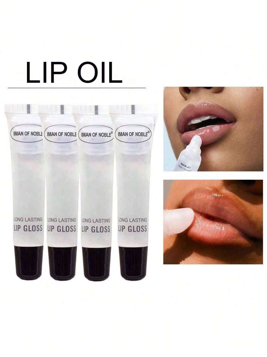 Clear Lip Oil Set, Long Lasting Non-Sticky Formula, High Shine Hydrating Lip Oil For Dry Lips, 6 Pack - Trong suốt - Xem 1