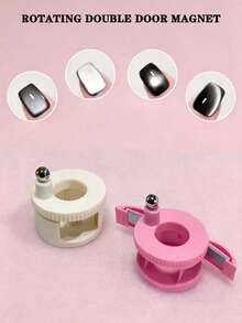 全新旋转自动吸附猫眼磁铁，四合一神奇工具，强力磁力快速吸附宽玻璃猫眼磁铁、亚克力美甲贴纸、持久凝胶指甲油，是DIY美甲和美甲师必备的美容礼品配件。 - 彩色 - 查看 3