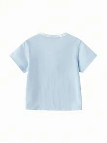 Balabala Áo thun bé trai thiết kế họa tiết 3D dễ thương, thời trang, mềm mại, thoáng khí, thích hợp mặc mùa hè 2026. - hồng xanh - Xem 2