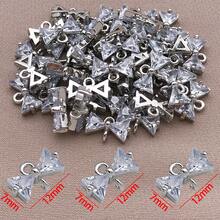 2 chiếc mặt dây chuyền hình nơ pha lê ngôi sao sang trọng, cao cấp 7x12mm, mạ đồng 18K, bạc dày, bạch kim, thích hợp làm vòng tay, vòng cổ, bông tai, phụ kiện trang sức cho đám cưới, tiệc tùng. - Nhiều màu - Xem 11