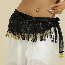 1pc Belly Dance Tassel Waist Chain Bohemian Hip Scarf Skirt New Design Waist Scarf ,Adjustable Waist Hip Scarf For Carnival Party Stage Performance, Suitable For Women's Shiny Costumes, Dance Costumes - Multicolor - View 19