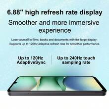 Redmi A5 3GB+64GB/4GB+128GB 全球版智能手机，电池容量 5200mAh，支持 15W 快充，配备 6.88 英寸大屏幕，双卡双待，运行 Android 15 系统，后置摄像头 3200 万像素。 - 黑色 - 查看 4