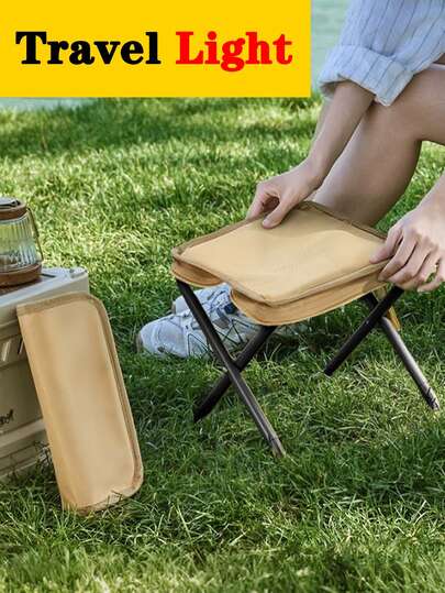 Silla plegable para exteriores, taburete plegable portátil para picnic, diseño resistente y duradero, plegado y almacenamiento rápidos, almohadillas antideslizantes para los pies, adecuado para parque, salida, playa, viaje, jardinería, camping, pesca y otras actividades al aire libre, fácil de instalar, equipo portátil para exteriores, silla de camping, adecuado para todas las estaciones
