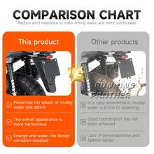 Tấm chắn bùn sau mở rộng chống nước bắn, chống bụi bẩn cho xe ZONTES 368G, có thể gắn biển số. - A - Xem 5