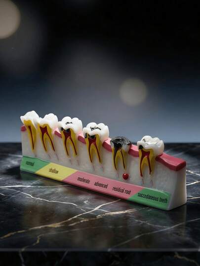 牙齿模型，人体牙齿解剖模型，装饰性解剖牙齿模型，适用于家庭、办公室、学习、牙科教育、礼品