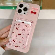 Bộ 2 ốp lưng điện thoại Cherry & Bow; Bộ 2 ốp lưng điện thoại + ngăn đựng thẻ, tương thích với Apple dòng 13, 11/11 Pro Max/12/12 Pro/12 Pro Max/13/13 Pro/13 Pro Max/14/14 Pro/14 Pro Max/15/15 Pro Max/15 Pro/16/16 Pro/16 Pro Max. - Nhiều màu - Xem 3