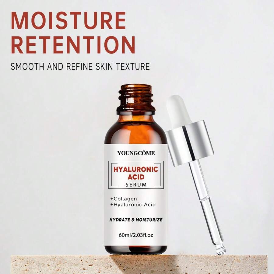 YOUNGCOME 玻尿酸胶原蛋白精华液 - 深层补水保湿精华液，适合干性肌肤 1.35/2.03 液盎司 - Hyaluronic Acid - 查看 1