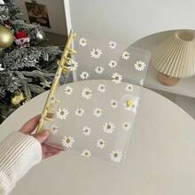 Bìa sổ rời A5 hình hoa cúc 6 lỗ, Bộ album ảnh kèm 10 ngăn, Thẻ thay thế, Sổ tay lập kế hoạch tự làm, Hộp đựng văn phòng phẩm - Nhiều màu - Xem 11