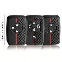 Bao đựng chìa khóa xe hơi bằng silicon mềm cao cấp dành cho RAV4 2008 Premio Auris Rukus Vanguard Estima Alphard Vellfire. - đen - Xem 4