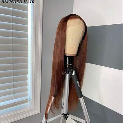13x4 HD Lace Front Wig Upgrade Human Frontal Hair For Straight HD Lace Frontal Wigs Pre Plucked 5x5 Wear And Go Glueless Beginner Friendly Blended Hair Wigs For White Women 28 Inch Long Natural Brown Wig