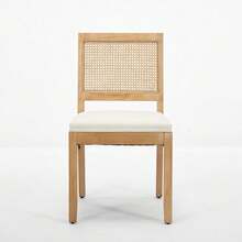 Dining Chairs - Beige + Linen + Foam-1 - View 3