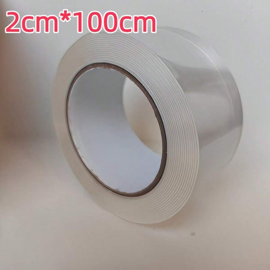 100cm Ultra-Strong Nano Double-Sided Tape | Adhesive For Plastic, Wood, Glass, And Metal - PE Material, High-Viscosity