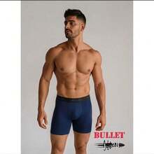 2 Cuecas Boxer Adulto em Poliamida Lisa  Premium Cueca Box Masculina Reforçada Conforto e Qualidade. - Multicolorido - Visão 7