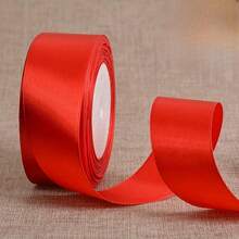 25 Yards Satin Ribbon 4CM Wide, Wedding Chair Decor, Flower Gift Wrapping, Cake Packaging Ribbon - Multicolor - View 42