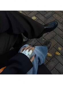 Niche Irregular Texture Ring, Exaggerated And Personalized Knuckle Ring, Artistic Wide-Band Ring, Three-Dimensional Folded Texture Design, Dark Cool And Stylish Versatile Hand Accessory, Niche-Designed Irregular Folded Joint Ring, Minimalist And Advanced Cold-Style Ring, Unique And Exquisite Three-Dimensional Shaped Knuckle Ring, Versatile And Personalized Hand Accessory - Nhẫn đeo đốt ngón tay thể hiện cá tính phóng đại - Xem 4