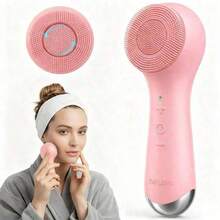 360°旋转洁面仪，电动洁面刷，硅胶旋转振动双模式洁面刷，面部振动按摩，USB充电洁面刷，黑头清洁器，圣诞礼物，全自动清洁，泡沫洁面 400mAh - 查看 5