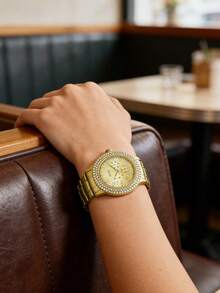 Guess 女士三重石英表 - 不锈钢表身，带星期显示和秒针显示 W1094L1/W0778L2/W0729L2/W1097L2 - 玫瑰金 - 查看 3