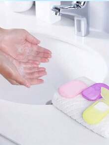 Giấy xà phòng mini dùng một lần, giấy xà phòng rửa tay di động, thích hợp cho du lịch ngoài trời, giấy xà phòng cầm tay, giấy xà phòng, giấy xà phòng không gỉ, thích hợp cho học sinh, giấy xà phòng du lịch di động, khăn giấy đa chức năng, giấy xà phòng du lịch thiết yếu, đồ dùng du lịch, kỳ nghỉ hè, đồ dùng học tập - Nhiều màu - Xem 3