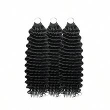 Human Crochet Hair For Women 22 22 22 Inch 150g Pre Separated Deep Wave Feather Crochet Human Hair Pre Looped Miracle Knots Crochet Hair Invisible Human Hair Crochet Bundles Natural Black - Natural Black - View 13