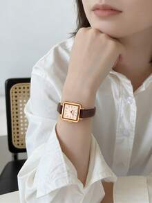 REBIRTH 1pc Women's Compact Fashion Waterproof Quartz Watch, Suitable For Daily Decoration - one-size - View 2