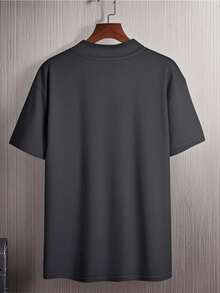 Camiseta de manga corta con cuello alto de moda para hombres GRDR, versátil para el verano y el transporte - Gris - Ver 2
