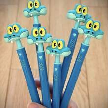 1pc/3pcs/5pcs/10pcs Animal Themed Push-Button Ballpoint Pens, Cartoon Snake Design, Crazy Zoo Collaboration, Stationery For Writing, Office And Study - Gary - View 1