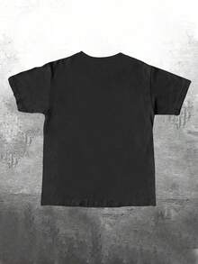 ChristmasManfinity Dauomo Men's Regular Fit T-Shirt With A Fun Online "Street Alpha" Cat In Bed Graphic With A Wolf. Popular Item. - 黑色 - 查看 7