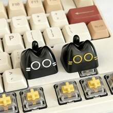 1pc Cute And Quirky Cat-Shaped Keycaps; The Keycaps Have A Cross-Shaped Actuator And Are Made Of Resin. This Keyboard Comes With Only One Keycap As A Gift. - View 7