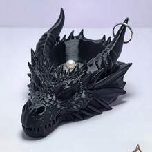1pc Gothic Style Black Dragon Head Decor, Dark Cool Appearance, Multi-Functional Storage, Suitable For Desktop Or Car Interior Decoration - 1 Faucet Storage Ornament - View 8