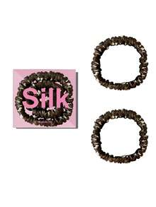 2个/盒，100%纯桑蚕丝印花发圈。优雅亲肤，质感高级，粉色礼盒包装。 - 彩色 - 查看 19