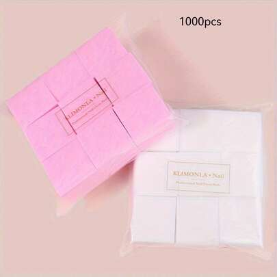1000pcs Nail Cleaning Wipes - Dual Purpose, Thick & Lint-Free, Easy For Manicure & Pedicure