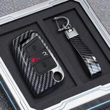Bộ 4 vỏ bọc chìa khóa xe hơi bằng nhựa ABS họa tiết sợi carbon, phù hợp với các dòng xe Golf 7 MK7, Tiguan MK2, SEAT Ateca Leon FR 2 Ibiza, Octavia A7. - Loại A - Xem 9